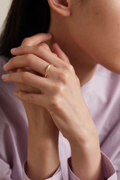 Kimaï takes a considered approach to jewelry design, often using recycled metals and laboratory-grown stones. Crafted in Antwerp, this 'The Jackie' ring is cast from 18-karat gold in a sculptural, undulating shape that can be stacked with the diamond version in our edit. Kimai Jewelry, Sculptural Ring, Interlocking Ring, Recycled Metal, Gold Diamond Rings, Lab Created Diamonds, Yellow Gold Rings, Diamond Rings, Gold Ring