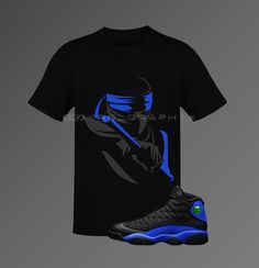 This t-shirt inspired by the Jordan 13 Retro 'Hyper Royal' colorway is everything you've dreamed of and more. It feels soft and lightweight, with the right amount of stretch. It's comfortable and flattering for both men and women. This Jordan inspired design is perfect for sneakerheads everywhere!  * 100% combed and ring-spun cotton (Heather colors contain polyester) * Ash color is 99% combed and ring-spun cotton, 1% polyester * Heather colors are 52% combed and ring-spun cotton, 48% polyester * Blue Sporty T-shirt With Graphic Design, Blue Cotton Sublimation T-shirt For Fans, Blue Cotton Fan Apparel With Sublimation Design, Blue T-shirt With Sublimation Print For Streetwear, Blue Sublimation Print T-shirt For Streetwear, Blue Graphic Design Shirt For Streetwear, Blue Cotton Sublimation Fan Merchandise, Blue Cotton Sublimation Design For Fan Merchandise, Blue Short Sleeve T-shirt With Heat Transfer Vinyl