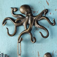 an octopus is hanging on the wall