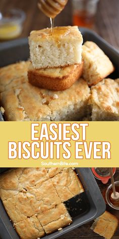 an easy dessert recipe with biscuits and honey is the perfect way to use up leftover bread