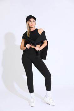 Essential Everyday Legging - Black Experience unmatched comfort and effortless style with our Essential Everyday Legging in Black, part of our new core collection by Rewash. These leggings are designed for the modern individual who values both functionality and fashion. Key Features: Fabric Contents: Crafted from a premium blend of 80% Polyester and 20% Spandex, ensuring breathability and durability. Unparalleled Comfort: The ultra-soft fabric provides all-day comfort, making these leggings perf Black Yoga Pants For Fall Loungewear, Versatile High Stretch Black Leggings, Black Leggings For Loungewear, Black Stretch Yoga Pants For Fall, Black Compression Leggings For Fall, Black 4-way Stretch Leggings For Loungewear, Black Elastane Activewear With Minimal Stretch, Versatile Black Tights For Fall, Black Fitted Athleisure Yoga Pants