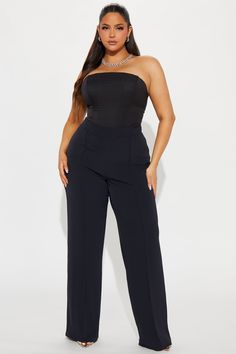 Available In Black, Taupe, And Navy. High Rise Pintuck On Front Back Hidden Zipper Non Stretch 35" Inseam Shell: 96% Polyester 4% Spandex Imported | Vicky High Waisted Dress Pants in Black size Medium by Fashion Nova Senior Outfits, High Waisted Dress, High Waisted Dress Pants, Waisted Dress, Jeans Jumpsuit, Matching Dresses, Active Wear For Women, Hidden Zipper, Dress Pants