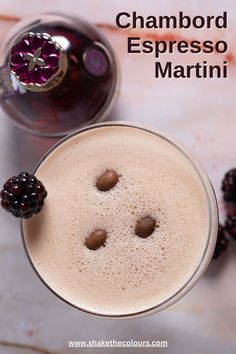 top view of a Chambord espresso martini in a coupe glass on a pink marble table. Chambord Cocktails, Cocktail Night, Crust Pizza, Natural Drinks, Delicious Cocktails, Pizza Recipes, Coffee Lovers