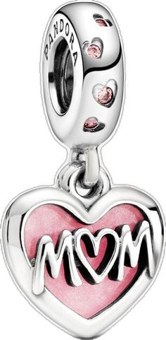 Pandora Mom Charm, Pandora Mom, Script Heart, Cross Love, Paw Print Charm, Cat Paw Print, Charms Pandora, Bracelet Pandora, Pandora Charm