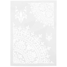 a white paper with an intricate design on it