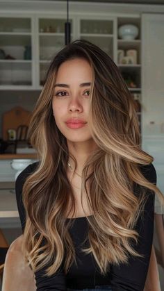 Heavy Highlights On Dark Hair, Dark Hair Hairstyles, Heavy Highlights, Highlights On Dark Hair, Mom Hair, Framing Layers, Soft Face, Dark Hair With Highlights