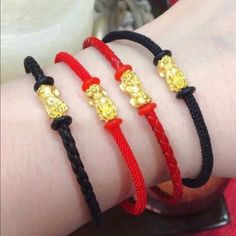 24karat Hongkong Dragon Lucky Charm Bracelet-7.5 This Is Real Gold 24karat Lucky Charm Dragon Bracelet Which Give You Prosperity And Luck . Karatage: 24k Hk Weight: 0.30 Grms Design: Bracelet Color: Yellow Gold Quantity: 1 Pc Only Color: Gold/ Red Real Gold Not Filled Or Plated. #24k#Women#Bracelet#Lucky Charm Gold-plated Charm Bracelet For Valentine's Day, Red Good Luck Charm Necklaces, Traditional Hand-strung Good Luck Bracelets, Gold Tarnish-resistant Charm Bracelet For Valentine's Day, Chinese Lucky Charm Bracelet, Lucky Charm Bracelet, Dragon Bracelet, Lucky Charm, Real Gold