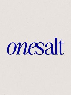 the word onesalt is written in blue on a white background