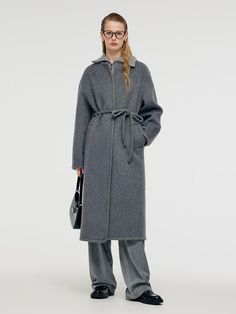 -Wool blend -With belt -Soft and comfortable Step into luxury with this double-faced overcoat, where elegance meets comfort. The soft texture of alpaca fiber combined with the warmth of wool creates a garment that is both stylish and cozy. Its unique design features a practical belt for adjustable fit, ensuring you look your best while feeling at ease in any setting. It is more than just an outfit; it’s an experience.Alpaca Wool Women Overcoat With Knit BeltGoodsNo: 1CDJ6N0A0• Fit Type: Fit• Ela Long Winter Outerwear With Belted Cuffs, Wool Coat With Belted Cuffs For Fall, Winter Wool Outerwear With Belted Cuffs, Long Wool Belted Outerwear, Belted Long Wool Outerwear, Long Belted Wool Outerwear, Belted Long Wool Coat, Long Wool Coat With Belt, Cozy Long Wool Sweater Coat