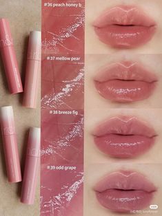 Romand Lip Tint Swatch, Romand Lipstick, Lipgloss Lips, Makeup Shades, Makeup Accesories, Beauty Makeup Tutorial, Makeup Package, Pinterest Makeup, A Piece Of Cake