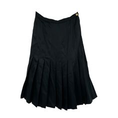 Step Into Timeless Fashion With This Chanel Black Pleated Midi Skirt. Designed To Make You Feel Like You're Walking The Streets Of Paris, This Skirt Is The Perfect Blend Of Classic Style And Modern Elegance. Ideal For Any And Every Occasion, It's A Versatile Addition To Your Wardrobe That Can Be Dressed Up Or Down. Pair It With Your Favorite Top And Accessories For A Look That's Uniquely You. Don't Just Dress To Impress, Dress To Express With Chanel. Features: - Made In France - Versatile Perfect For Any Occasion - Classic Solid Black Design - Mid-Rise Fit For Ultimate Comfort - Can Be Worn In All Seasons - Measurements: Length: 25 In - Inventory: 1038468 Get Ready To Turn Heads And Ma Black Pleated Silk Skirt, Black Silk Skirt For Workwear, Black Silk Pleated Skirt Bottoms, Elegant Pleated Black Skirt, Black Silk Bottoms With Pleated Skirt, Elegant Black Midi Pleated Skirt, Black Fitted Silk Skirt, Fitted Black Silk Skirt, Black Silk Full Skirt