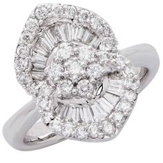 a white gold and diamond ring