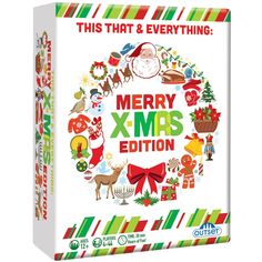 this is an image of a merry x - mas holiday card game with santa claus