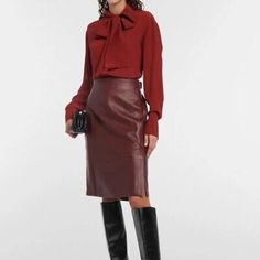 ad eBay - Leather Skirt Autumn Real Sheepskin Split Back Zipper A-line Skirt Leather Skirt - Buy Now, click the link (eBay) Chic Winter Pencil Skirt, Winter Office Mini Pencil Skirt, Classic Leather Skirt For Fall, Elegant Mini Pencil Skirt For Winter, Winter Leather Midi Skirt, Office Leather Mini Skirt With Lining, Elegant Leather Mini Skirt For Formal Occasions, Office Leather Lined Mini Skirt, Brown Pencil Skirt For Fall Party