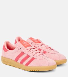 Bermuda suede sneakers in pink - Adidas | Mytheresa Pink Fitness Shoes, Chi Omega Shoes, Adidas Blush Sneakers, Adidas Low Pink, Pink Running Shoes Adidas, Pink Sneakers Shoes, Cute Tennis Shoes For Women Adidas, Womans Addidas Shoes, Campus Shoes Women