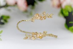 Fairy Magic Floral Gold Leaves Arm Band Leaf Arm Cuff Bridal - Etsy Bohemian Wedding Bracelets With Flower Shape, Gold Bohemian Pearl Bracelet For Wedding, Bohemian Adjustable Pearl Bracelet For Wedding, Delicate Floral Pearl Bracelet For Wedding, Gold Flower Pearl Bracelet For Wedding, Delicate Flower-shaped Pearl Bracelet For Wedding, Elegant Gold Flower Cuff Bracelet, Bridal Jewerly, Arm Bracelet