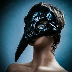 This Is A Black Skull Raven Long Nose Mask Is A Beautiful Masquerade Mask For Your Halloween Costume, Masquerade Party, Or Special Event. It Comfortably Covers Your Full Face And Secures With An Elastic Strap On The Back. While Not Using It, It Can Be Displayed On The Wall. The Mask Also Allow You To Paint In A Different Color Or Add A Different Element To In For A Special And Unique Look. Color: Black M39705-Bk Black Masks And Prosthetics For Halloween Theater, Black Halloween Masks And Prosthetics For Theater, Black Theater Masks And Prosthetics For Halloween, Black Horror Mask For Cosplay, Black Skull Mask For Halloween, Black Masks For Halloween Costume Party, Black Gothic Skull Costume Accessories, Gothic Black Skull Costume Accessories, Black Horror Mask For Costume Party