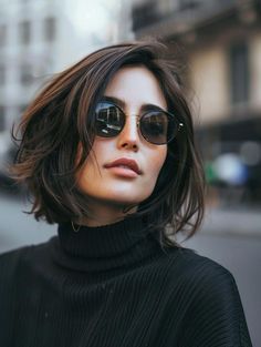 Trendy Haircuts Fall 2024, French Style Bob, Fall Hair Bob, Trendy Shoulder Length Haircuts Medium Layered, Short Haircut 2024, Hair Above Shoulder Length, Low Maintenance Bob Haircut, Shoulder Grazing Bob, Parisian Short Hair