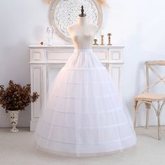 Silhouette:A-Line; Hemline / Train:Floor Length; Look After Me:Washable; What's in the box:Skirt; Types:Petticoat Hoop Skirt,Tutu,Tulle Skirt; Holiday:Halloween,Masquerade; Style:Rococo,Victorian; Occasion:Wedding,Party; Material:Polyester; Age Group:Adults; Pattern:Solid Color; Design:Half Slip,6 Hoops; Listing Date:03/29/2024 Petticoat For Wedding Dress, Wedding Dress Petticoat, Gonna In Tulle, Hoop Skirt, Wedding Skirt, Tulle Tutu Skirt, Party Rock, Performance Dresses, Party Skirt