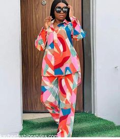 Latest Vintage Material Styles for Ladies in Nigeria - Kaybee Fashion Styles Chiffon Top And Trouser, Materials Styles For Ladies In Nigeria, Trouser Styles For Ladies, Simple Chiffon Short Gowns, Material Styles For Ladies, Material Styles, Long African Dresses