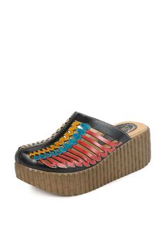 • Upper Material: Genuine Leather• Heel Height: High 3 in• Platform height: 0 / 1.18 in• Fit: Fits true to size, take your normal size• Item # N691• Width Options: B - Medium• Import Product• Shipping Worldwide Casual Multicolor Mules With Rubber Sole, Black Slip-on Mules For Spring, Casual Multicolor Round Toe Mules, Casual Black Mules For Spring, Casual Black Platform Slippers For Spring, Casual Black Slip-on Mules, Black Casual Platform Slippers For Spring, Black Round Toe Platform Slippers For Spring, Black Slip-on Clogs For Spring