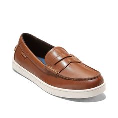 Cole Haan-Nantucket Loafer Make your warm-weather looks pop with the dashing Cole Haan Nantucket loafer. Two-tone design gives a cool-casual appeal to the penny loafer, made with durable leather. An EVA cushion footbed offers the comfort and support you need. Casual Brown Slip-ons With Brogue Detailing, Casual Wingtip Slip-ons With Brogue Detailing, Casual Boat Shoes With Brogue Detailing, Casual Loafers With Brogue Detailing, Casual Slip-ons With Brogue Detailing For Business Casual, Casual Business Slip-ons With Brogue Detailing, Casual Wingtip Slip-ons With Leather Footbed, Casual Boating Loafers With Plain Toe, Casual Plain Toe Loafers For Boating