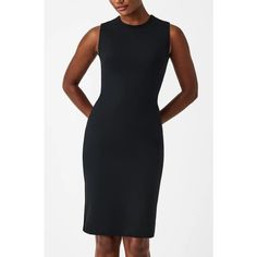 Designed Using Smoothing Premium Ponte Fabric, This Dress Is Versatile And Easy To Dress Up Or Down For Any Occasion, Plus It’s Machine-Washable. Body Skimming Fit Wide Straps Cover Your Bra Size M - 40.5” From Shoulder To Hem Material: 68% Rayon, 28% Nylon, 4% Elastane Ponte; Lining: 66% Rayon, 30% Nylon, 4% Elastane Care: Machine Wash, Wash Cold, Delicate / Gentle Cycle, Hang To Dry, Use Non-Chlorine Bleach, Iron Low Contact Me With Your Questions. Black Knee-length Elastane Bodycon Dress, Elegant Black Elastane Bodycon Dress, Black Elastane Sheath Bodycon Dress, Stretch Black Bodycon Dress For Work, Black Stretch Bodycon Dress For Work, Black Sheath Bodycon Dress, Black Bodycon Dress For Work, Flattering Fitted Midi Dress For Work, Black Elastane Dresses For Work