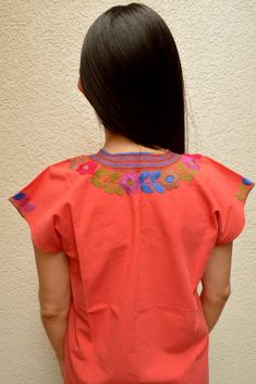 Magia Mexica Mexican Embroidered Blouses Women Blouse multicolored handmade by Mexican artisans. Measurements: ↕ 26 7/9 in ↔ 20 1/2 in WARRANTY We use what is needed to make your item arrives 100% safe and intact to your address. SHIPPING & DELIVERY TIMEFRAME We ship your order within 1-2 days after purchase USA: *Free Shipping USA 15-20 business days *Standard: 1 week * Express: 3 days Rest of the World: *Standard 4-6 weeks * Express: 5 days Every order is shipped within 1 business day Incl Orange Bohemian Top With Floral Embroidery, Artisan Embroidered Summer Top, Artisan Embroidered Tops For Summer, Orange Embroidered Festival Tops, Orange Embroidered Tops For Festival, Festival-style Orange Embroidered Tops, Embroidered Blouses, Handmade Blouse, Mexican Blouse