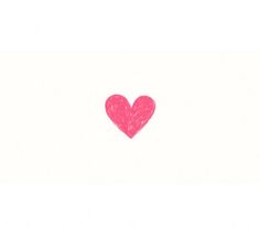 a pink heart drawn on a white background