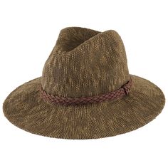 Women's Knit Fedora With Braided Faux Suede Trim (KNH8008)-FEDORA-San Diego Hat Company Brown Woven Brimmed Fedora, Adjustable Knit Hats For Fall, Western Brown Fedora With Woven Detail, Western Style Brown Fedora With Woven Detail, Western Brown Woven Fedora, Brown Knit Hats One Size, Brown Knit Hat, One Size Fits All, Brown Knit Hats, Brown Knit Hat For Fall