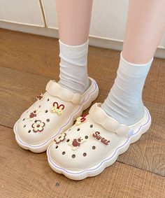 DIY Hollow Out Splicing White Beach Slide SandalsMade of:- PVC Upper.-EVA sole- cushioned insole. Beach Slides, White Beach, Eva Sole, Slide Sandals, Sandals, White