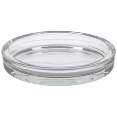 an empty glass bowl on a white background