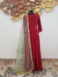 Maroon Panel Embroidered Anarkali Set - Trendroots Bollywood Style Floor-length Churidar With Dori Work, Red Anarkali Salwar Kameez With Mirror Work, Red Anarkali Set With Mirror Work, Red Floor-length Anarkali Set With Mirror Work, Festive Maxi Length Dupatta With Dori Work, Red Churidar With Sheer Dupatta In Chinon, Red Salwar Kameez With Dori Work, Maxi Length, Red Maxi Length Salwar Kameez With Dori Work, Floor-length Chinon Churidar With Dori Work