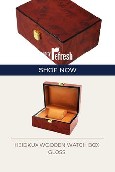 Storage for a single watch - Clean and modern design - Wooden watch box - Size 7.3''L x 5.3''W x 3.3''H (18.5 x 13.5 x 8.5 cm) Luxury Watch Box, Wood Watch Box, Wooden Watch Box, Watch Display Case, Mens Watch Box, Watch Organizer, Watch Boxes, Watch Holder, Watch Storage