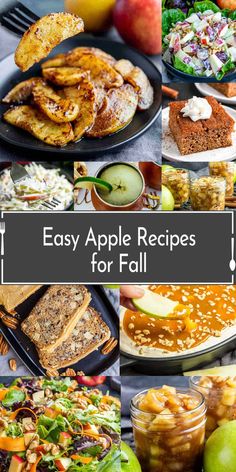 apple recipes for fall with text overlay