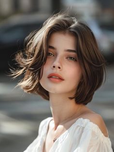 Bob Haircut Styles, French Bob Haircut, Straight Hair Bob, Cortes Bob, Shaggy Bob Haircut, Female Hairstyles, Chic Haircut, Bob Haircut Curly