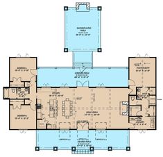 the floor plan for a house with two levels