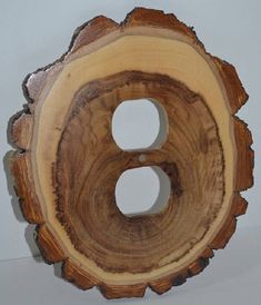 a piece of wood that has been cut in half