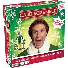 the card scramble board game is in its box