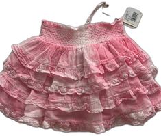 Summer Tiered Mini Skirt, Cute Summer Mini Skirt, Pink Skirt, Brand New, Skirt, Pink, Dresses, Color