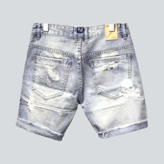 Transform your summer style with our Skull Print Ripped Denim Shorts from the 2023 Summer Collection. With a ageless mid-waist fit, these punk-style shorts will make you look and feel cool no matter where you go. Featuring a zipper and button closure, distressed details, and slim fit, you'll be ready to take on the season in these unique shorts!Distinctive Features: Grunge Style: Make a bold statement with these distressed shorts, finished with a skull print for a touch of edge. Mid-Waist Fit: G Oversized Jean Jacket, Mens Denim Shorts, Ripped Denim Shorts, Slim Denim, Style Shorts, A Skull, Distressed Shorts, Punk Style, Distressed Denim Shorts