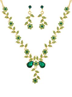 PRICES MAY VARY. WEDDING BRIDESMAID GREEN FLOWER LEAF RHINESTONE NECKLACE AND EARRINGS JEWELRY SET: This green rhinestone necklace and earrings set is ideal for any occasion, including parties, proms, fashion shows, nightclubs, and anniversaries. And it can add an excellent fashion touch to your dress on any festival, such as Wedding, Mother's Day, Valentine's Day, Christmas Day, New Year's Day, or others. MATERIALS: Meticulously crafted from high-quality rhinestone and zinc alloy SIZE AND LENGT Bridesmaid Green, Green Jewelry Set, Christmas Jewelry Gift, Bridesmaid Jewelry Set, Green Bridesmaid, Bridesmaid Jewelry Sets, Necklace Chain Lengths, Green Jewelry, Flower Leaf