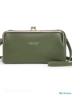 OrcaJump - Womens Fashion Shoulder Bag Crossbody Clutch Bag Green Clutch Bag With Zipper Closure, Casual Clutch With Mobile Phone Bag For Daily Use, Casual Mobile Phone Clutch For Daily Use, Casual Clutch For Daily Use With Mobile Phone Bag, Green Crossbody Mobile Phone Bag, Casual Mobile Phone Bag Clutch In Pouch Style, Casual Mobile Phone Pouch Clutch, Casual Green Phone Bag With Large Capacity, Casual Clutch Mobile Phone Pouch