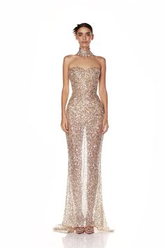 Giselle Silver Sequin Gown - Pre Order Silver Mini Dress, Bronx And Banco, Unique Wedding Dresses, Silver Gown, Designer Wedding Gowns, Sequin Gown, Silver Sequin, Lace Mini Dress, Designer Wedding Dresses