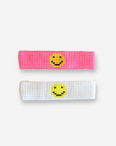 Get happy with these “Be Happy” woven, bead bracelets! Adjustable, one-size-fits all. Choose from 2 colors: bright white and neon pink Novelty White Friendship Bracelets As Gift, White Novelty Wristband For Friendship, Novelty White Wristband For Friendship, White Friendship Wristband, Trendy White Friendship Bracelets For Summer, Handmade White Novelty Beaded Bracelets, Handmade White Beaded Novelty Bracelets, Playful White Bracelets For Summer, Playful White Friendship Bracelets For Summer