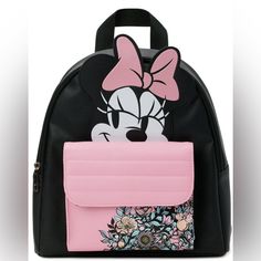 Add Some Character To Your Daily Routine With This Disney Mini Backpack, Featuring Your Favorite Mouse Fashionista -- Bow And All! Cute And Compact, But With Plenty Of Space For Your Essentials, And Minnie Mouse Front And Center For All Her Adoring Fans. The Perfect Travel Companion Whether You Are Heading Off On A Weekend Adventure, Vacationing In The Happiest Place On Earth Or Just Getting Ready To Tackle Your Day. Disney Mini Backpack, Stitch Backpack, Plaid Backpack, Winnie The Pooh Plush, Uniqlo Bags, Plush Backpack, Disney Bag, Loungefly Disney, Happiest Place On Earth