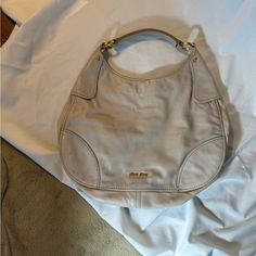 Great Bag In Very Good Condition. No Wear On Leather But A Few Spots On Leather Are Highlighted In Photos. I Did Not Try To Clean Them. Miu Miu Double Handle Shoulder Bag For Daily Use, Miu Miu Everyday Satchel Shoulder Bag, Miu Miu Double Handle Shoulder Bag, Miu Miu Shoulder Bag For Everyday Use, Miu Miu Double Handle Shoulder Bag For Everyday Use, Miu Miu Double Handle Bags For Everyday Use, Miu Miu Double Handle Bags For Everyday, Miu Miu Top Handle Bag For Everyday, Miu Miu Top Handle Everyday Bag