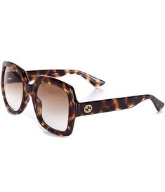 Gucci Sunglasses Women, Gucci Women, Ladies Sunglasses, Gucci Sunglasses, Eyewear Womens, Dillard's, Eyewear Sunglasses, Havana, Square Sunglasses