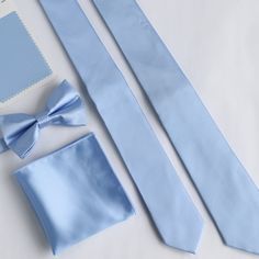 Ice Blue Tie, Wedding Dress Tie, Skinny Men's Wedding Tie, Groomsmen Tie, Groom Tie, Wedding Gift, Hand Made, Personalization Product Detail * TIE>> 2.5"  at the widest point, approximately 58" in Length (other size, please check options) * BOW TIE>> 4.3" X 2.4" bow, 20" stripe adjustable * POCKET SQUARE>> 9.5" X 9.5" square * Handmade * 100% Microfiber * Dry Clean only F E A T U R E S 🎁Gift for Men Ice blue men's ties make you excellent on all formal and informal occasions. Perfect gift for Fa Wedding Dress Tie, Tie Wedding Dress, Mens Navy Suit, Groom Tie, Mens Wedding Ties, Groomsmen Tie, Light Blue Tie, Groomsmen Ties, Groom Ties