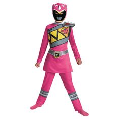 a person in a pink power ranger costume